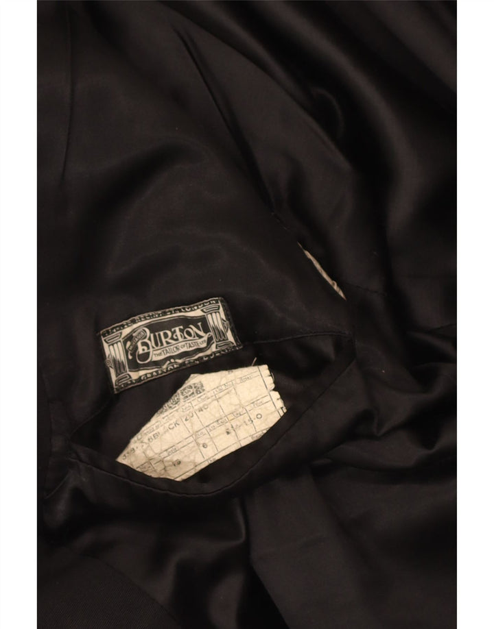 Burton Womens Double Breasted Oversized Blazer Jacket UK 6 XS Black