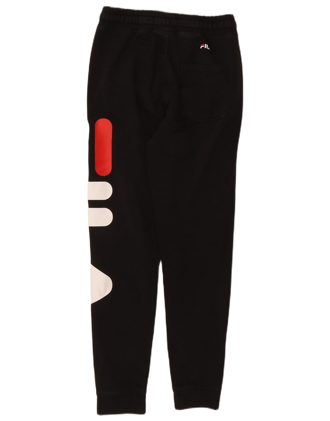 Fila Womens Graphic Tracksuit Trousers Joggers UK 8 Small Black Cotton