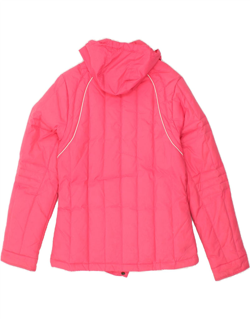 TOMMY HILFIGER Womens Hooded Padded Jacket IT 40 Small Pink Nylon | Vintage Tommy Hilfiger | Thrift | Second-Hand Tommy Hilfiger | Used Clothing | Messina Hembry 