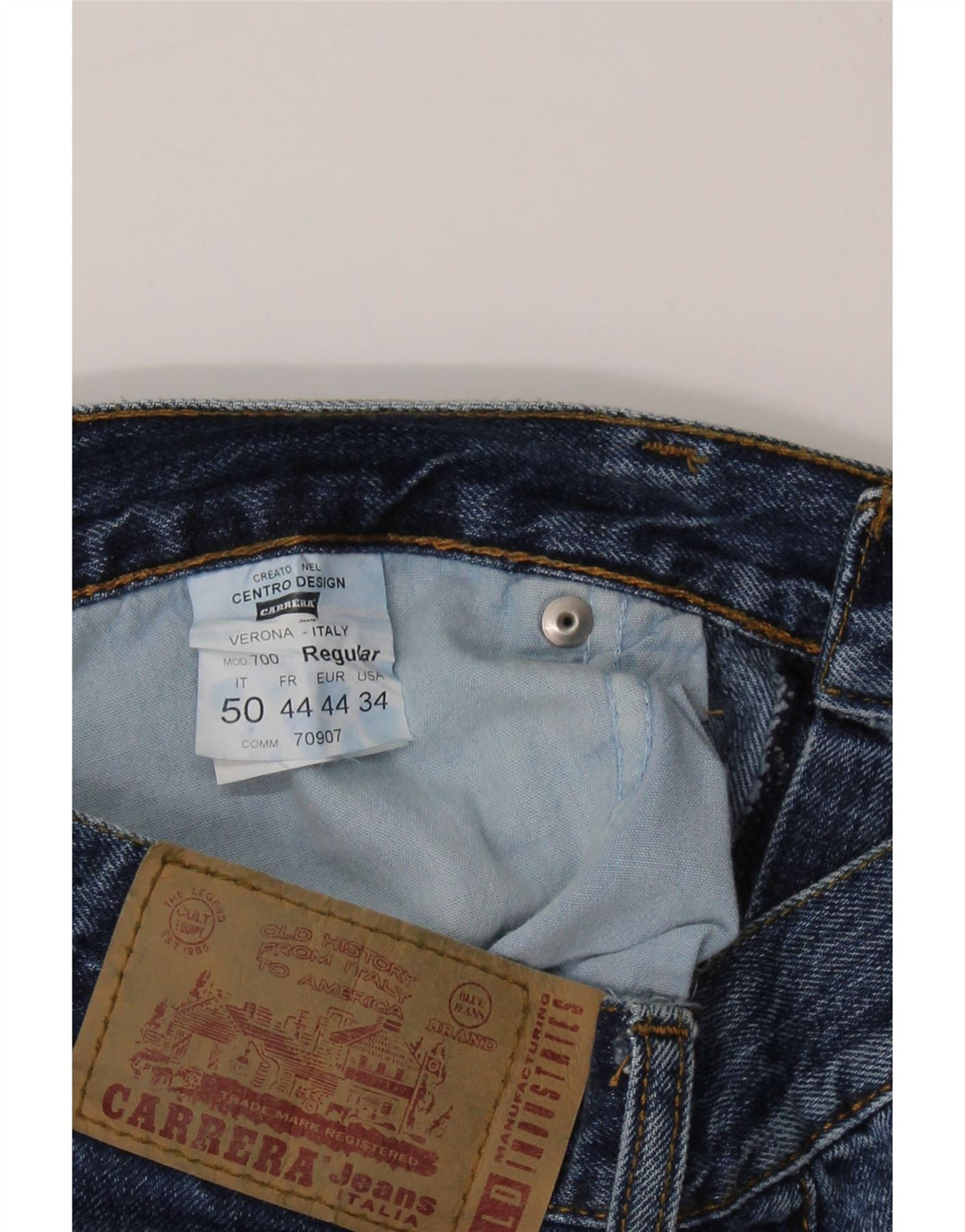 CARRERA Mens 700 Straight Jeans W34 L28 Blue Cotton Vintage Carrera and Second-Hand Carrera from Messina Hembry 