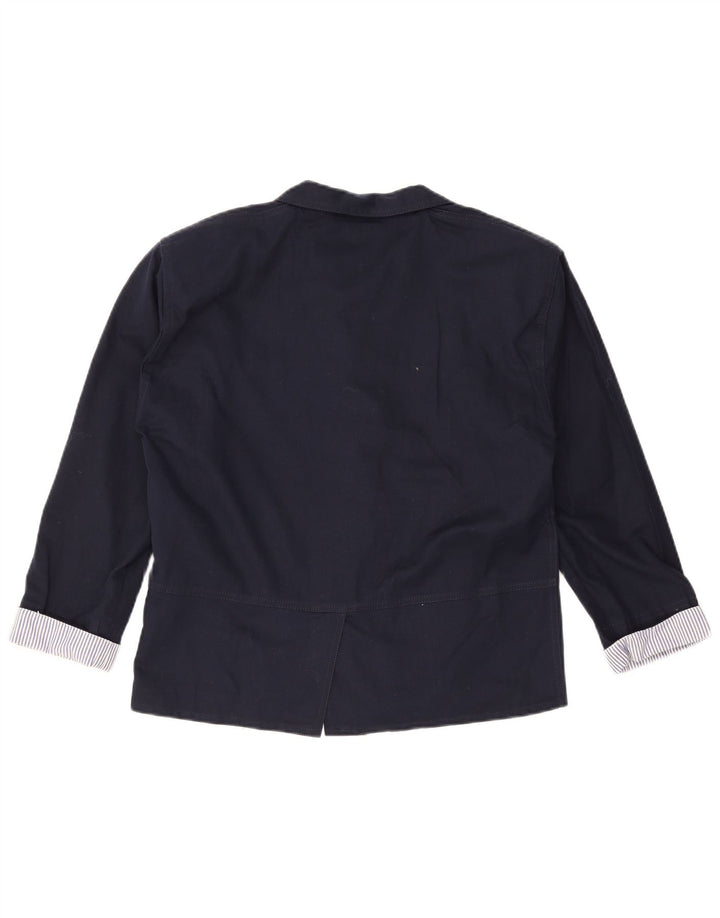 Vintage Mens 2 Button Blazer Jacket UK 38 Medium Navy Blue