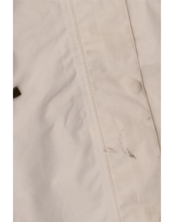 Helly Hansen Womens Hooded Rain Jacket UK 16 Large White Polyester