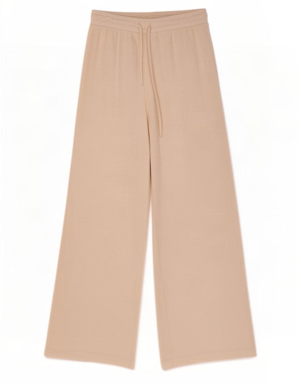 Zara Womens Wide Leg Tracksuit Trousers UK 8 Small White