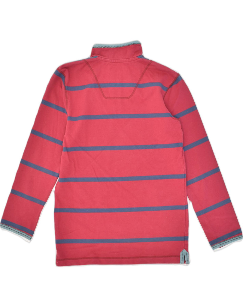 JOULES Mens Zip Neck Sweatshirt Jumper XS Red Striped Cotton | Vintage Joules | Thrift | Second-Hand Joules | Used Clothing | Messina Hembry 