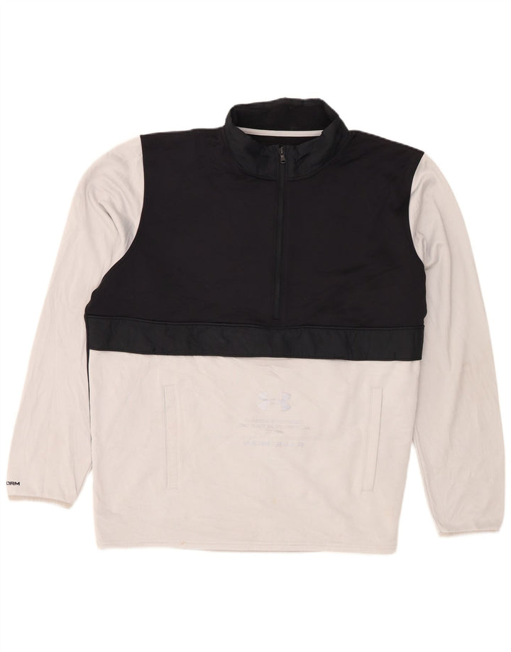 Under Armour Mens Cold Gear Graphic Tracksuit Top Jacket 2XL Black