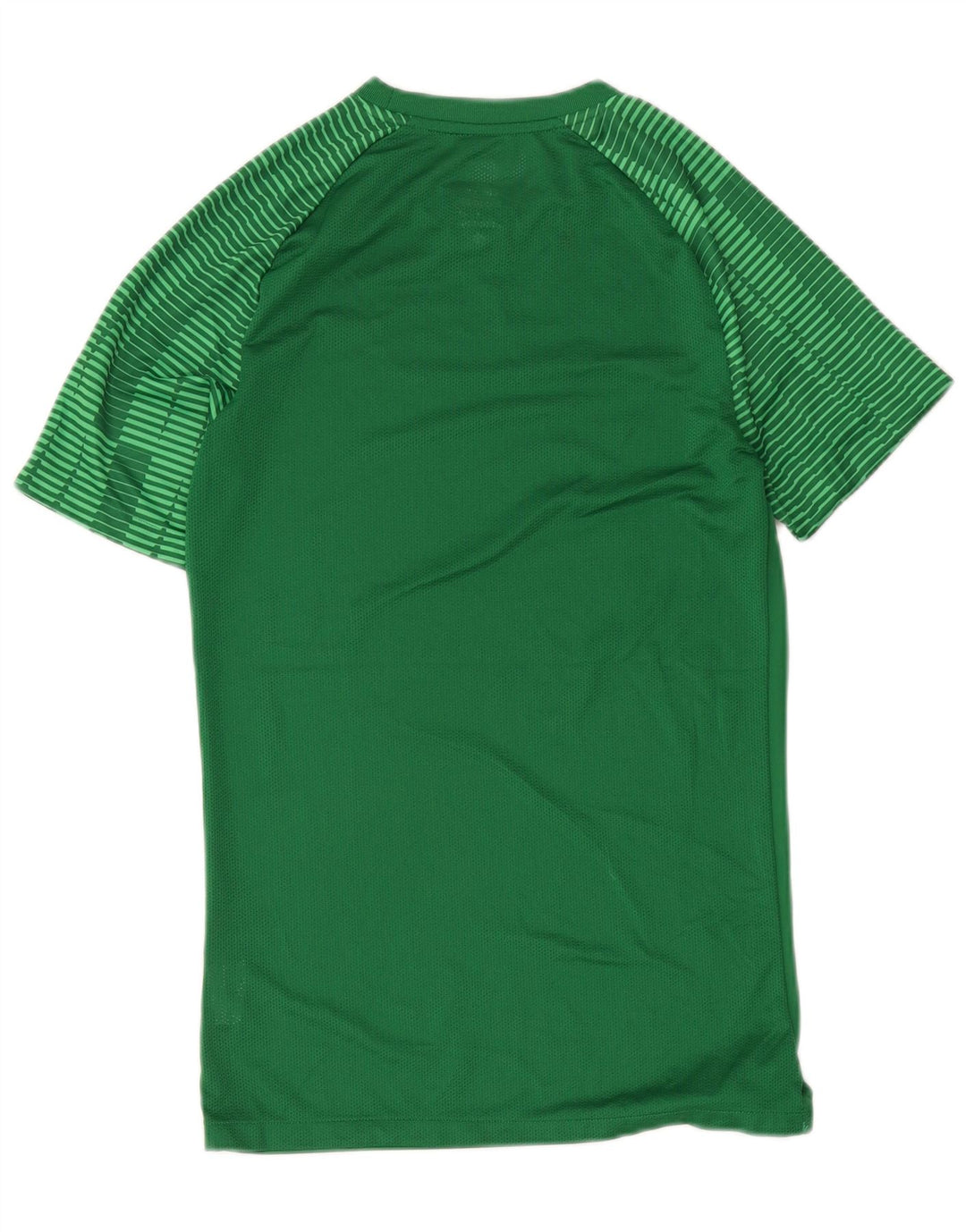 Nike Mens Dri Fit Slim T-Shirt Top Small Green Striped Polyester