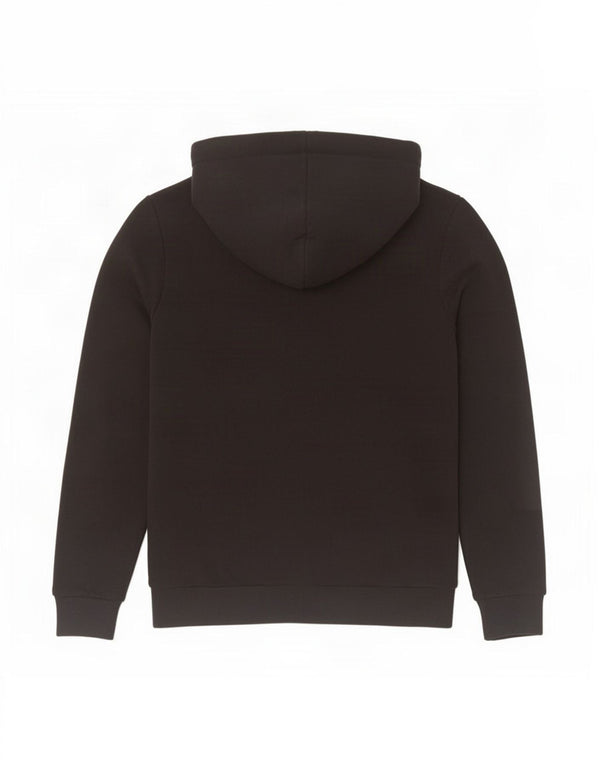 Superdry Womens Graphic Hoodie Jumper UK 12 Medium Black Cotton