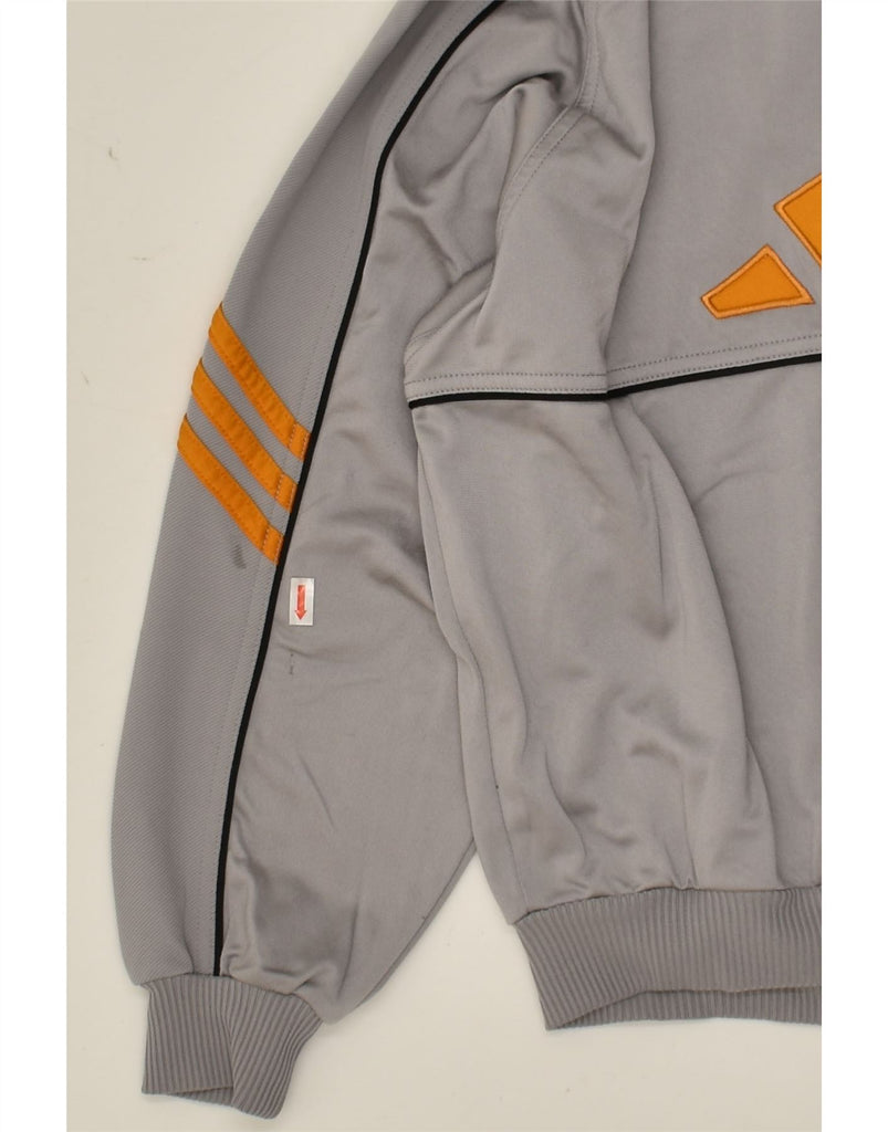 ADIDAS Boys Graphic Tracksuit Top Jacket 11-12 Years Grey Polyester | Vintage Adidas | Thrift | Second-Hand Adidas | Used Clothing | Messina Hembry 