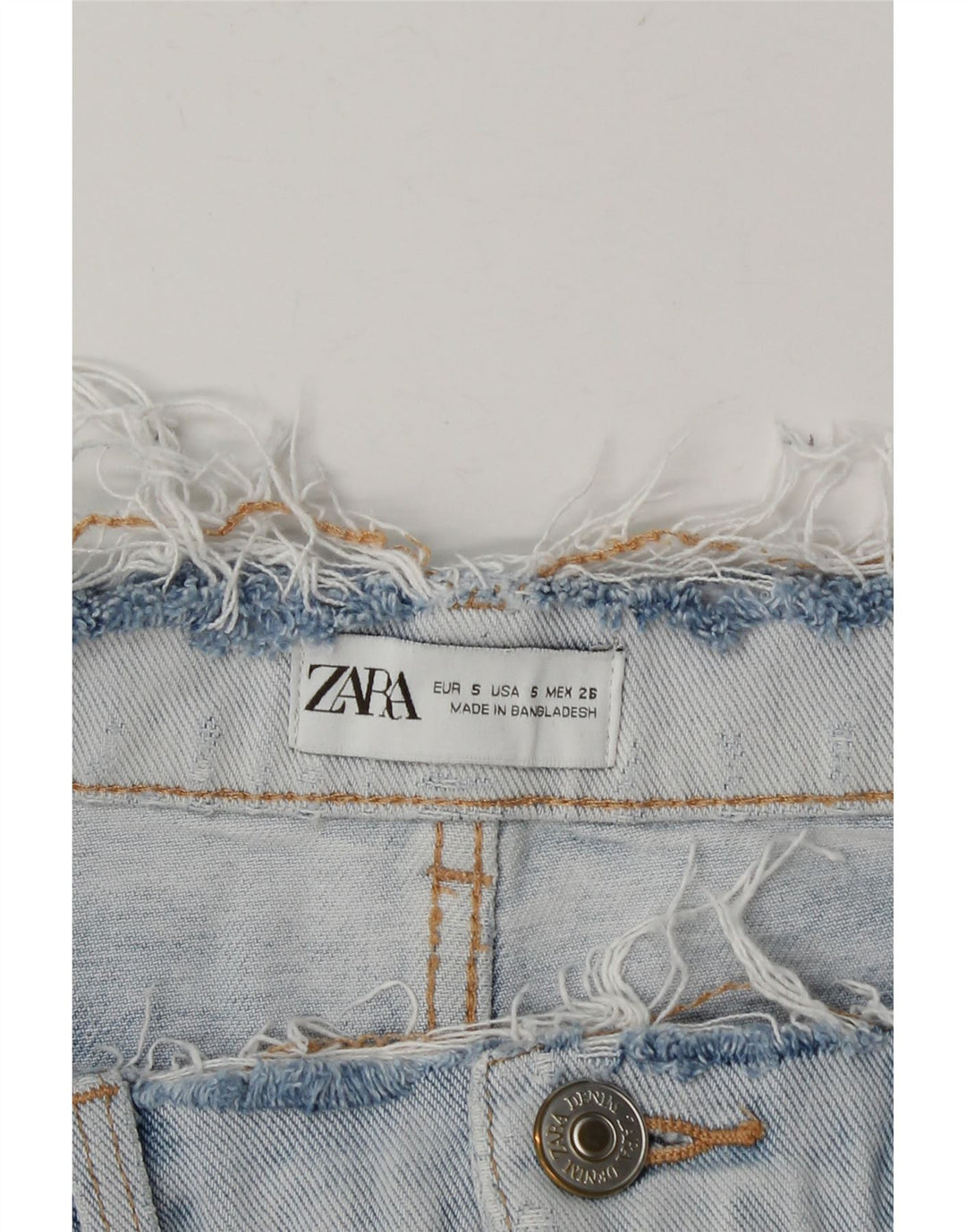 Zara Womens High Waist Denim Skirt Small W26 Blue