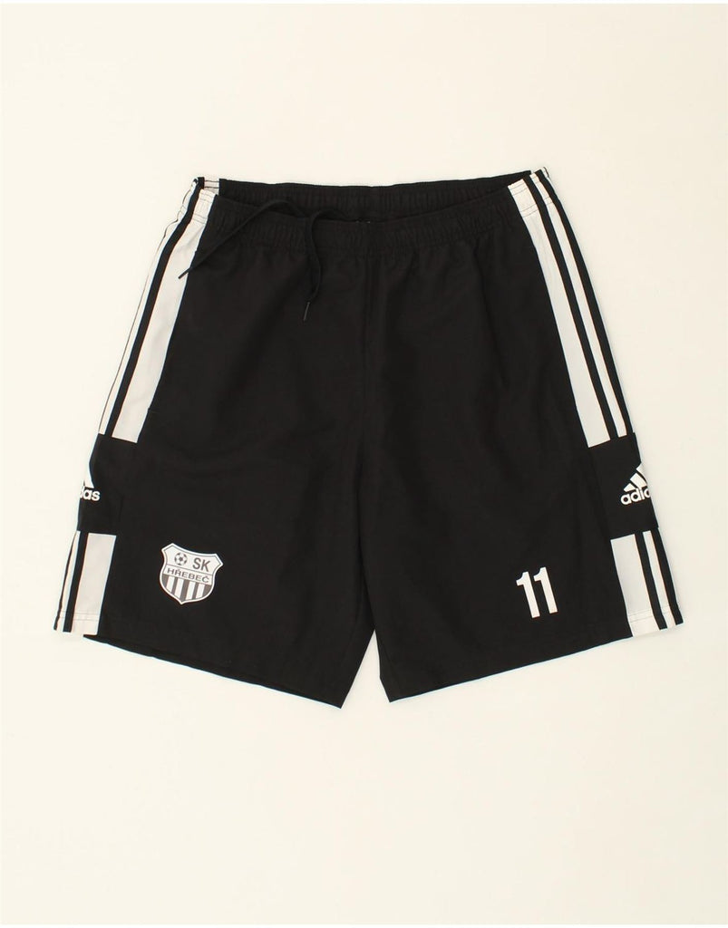 ADIDAS Mens Graphic Sport Shorts Large Black Colourblock Polyester | Vintage Adidas | Thrift | Second-Hand Adidas | Used Clothing | Messina Hembry 