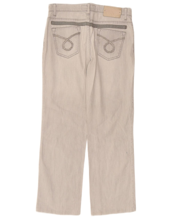 Trussardi Womens Straight Jeans W30 L27 Grey Cotton