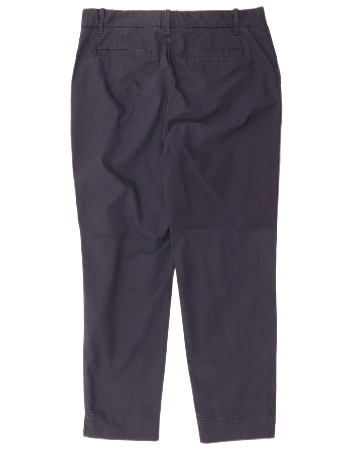 Marks & Spencer Womens Chino Trousers UK 12 Medium W30 L26 Navy Blue