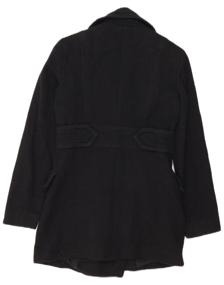 Massimo Dutti Womens Double Breasted Blazer Jacket EU 36 XS Black Polyamide