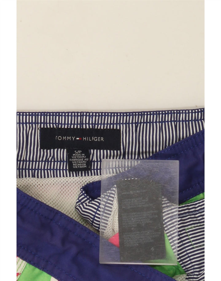 TOMMY HILFIGER Mens Swimming Shorts Small  Green Floral Polyester