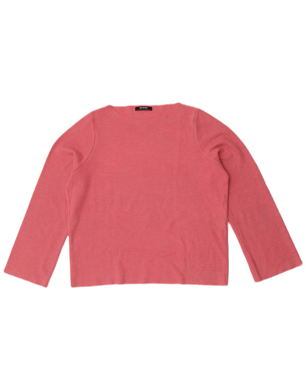 Zara Womens Trafaluc Oversized Top Long Sleeve UK 10 Small Pink Cotton