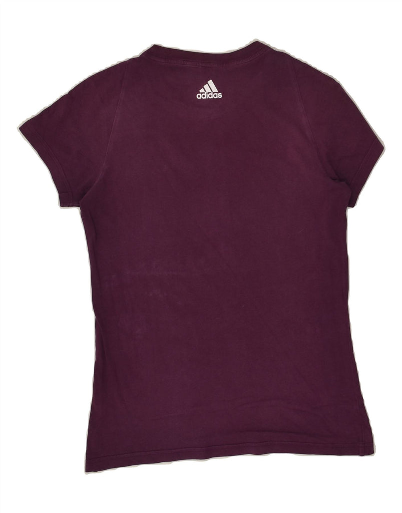 ADIDAS Womens Graphic T-Shirt Top UK 8/10 Small Purple | Vintage Adidas | Thrift | Second-Hand Adidas | Used Clothing | Messina Hembry 