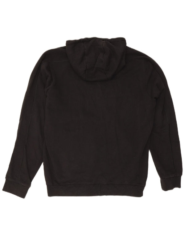 Adidas Mens Graphic Hoodie Jumper Medium Black Cotton