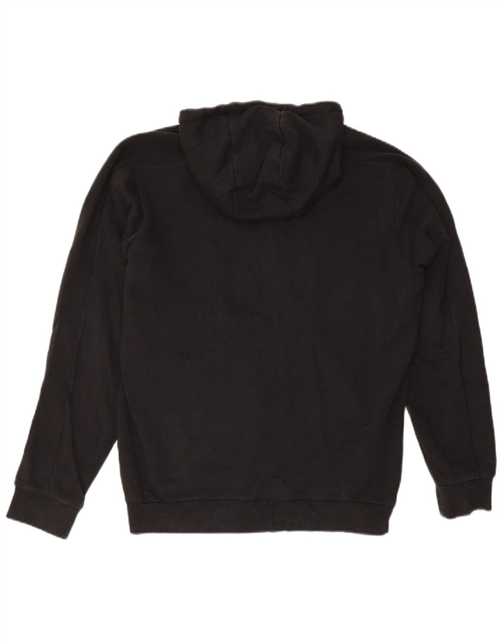 Adidas Mens Graphic Hoodie Jumper Medium Black Cotton
