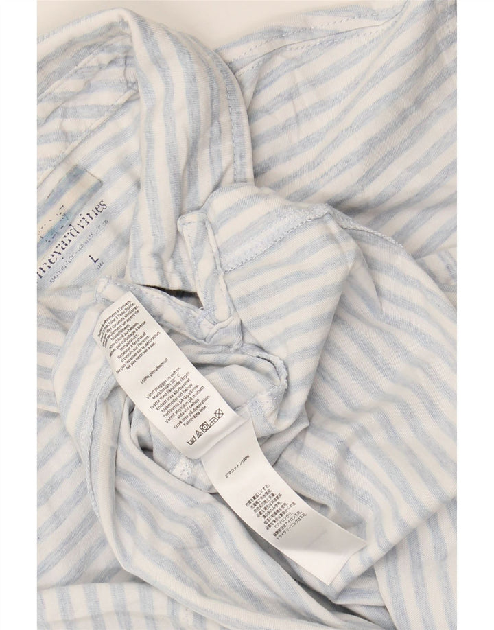 VINEYARD VINES Boys Polo Shirt 15-16 Years Large White Striped Cotton