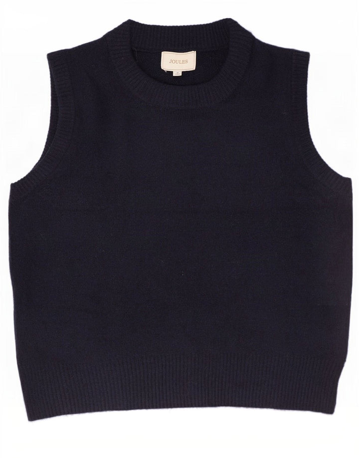 Joules Womens Crop Vest Tank Top UK 14 Medium Navy Blue Polyester