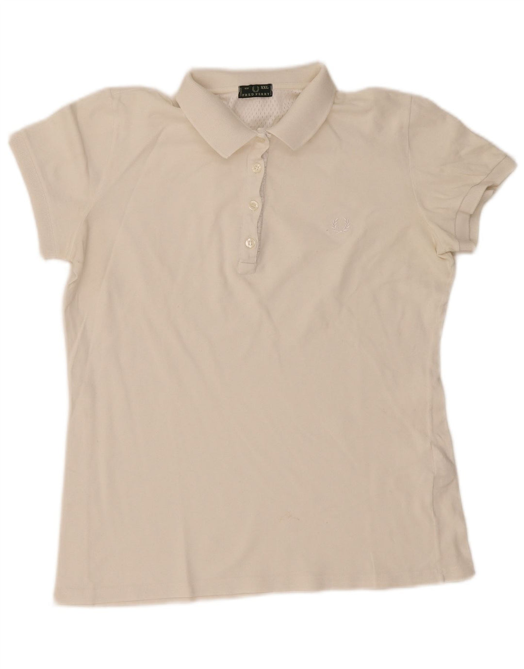 Fred Perry Womens Polo Shirt UK 20 2XL White Cotton