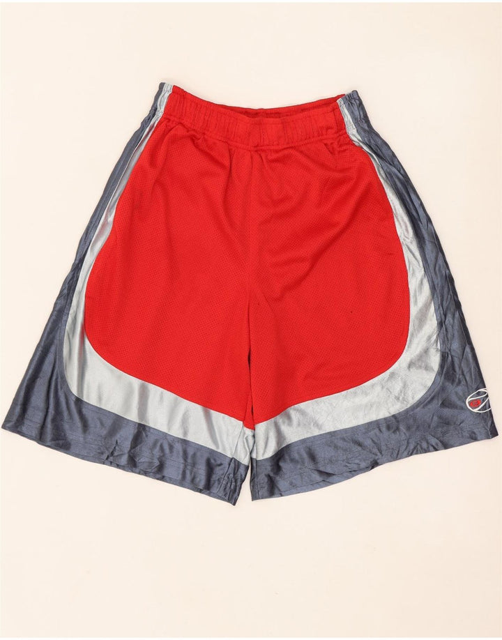 RUSSELL ATHLETIC Boys Sport Shorts 14-15 Years Large Red Colourblock