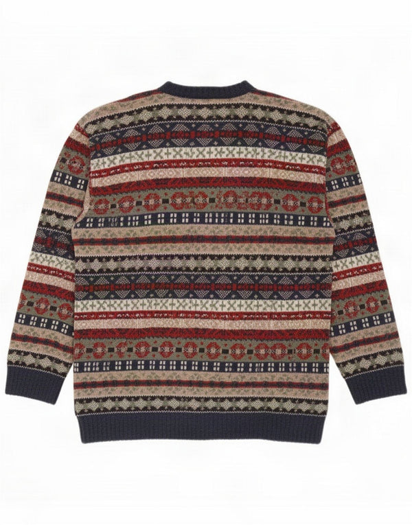Sergio Tacchini Mens Crew Neck Jumper Sweater Medium Multicoloured