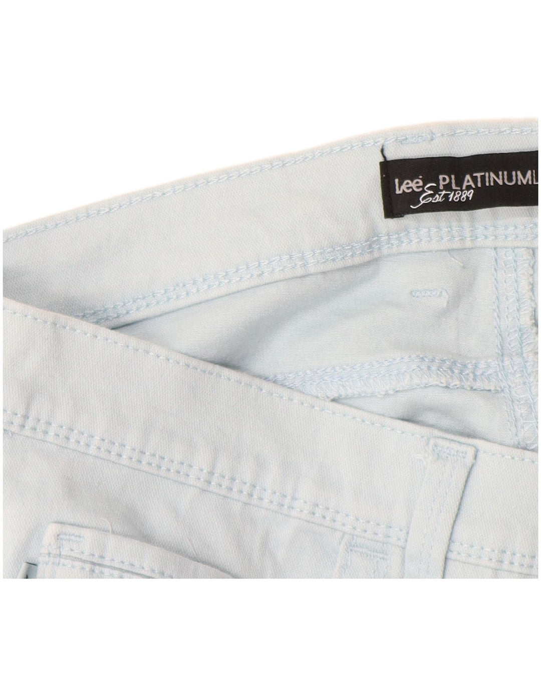 LEE Womens Cropped Trousers US 12 Large W30 L25 Blue Cotton