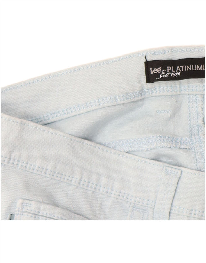 LEE Womens Cropped Trousers US 12 Large W30 L25 Blue Cotton