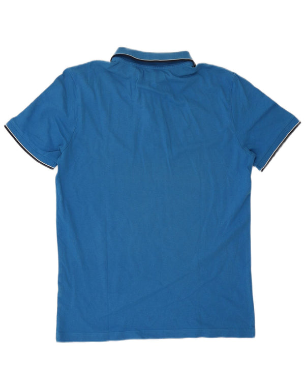 Kappa Mens Polo Shirt Large Blue Striped