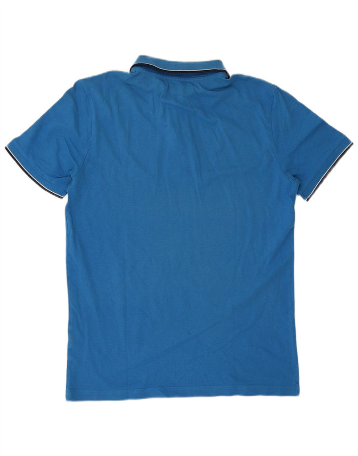 Kappa Mens Polo Shirt Large Blue Striped