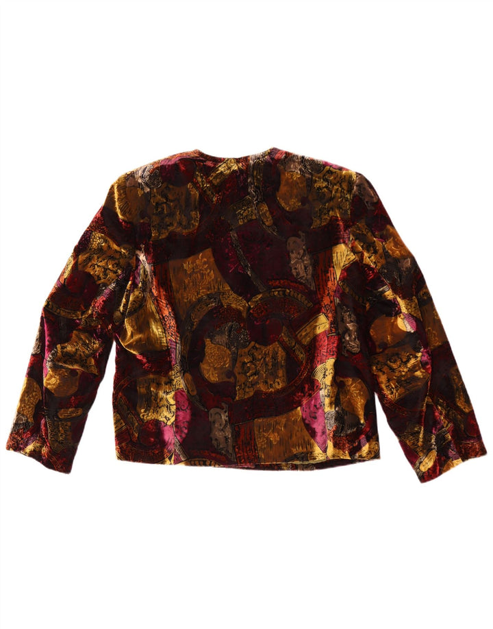 Vintage Womens Double Breasted Blazer Jacket UK 12 Medium Multicoloured