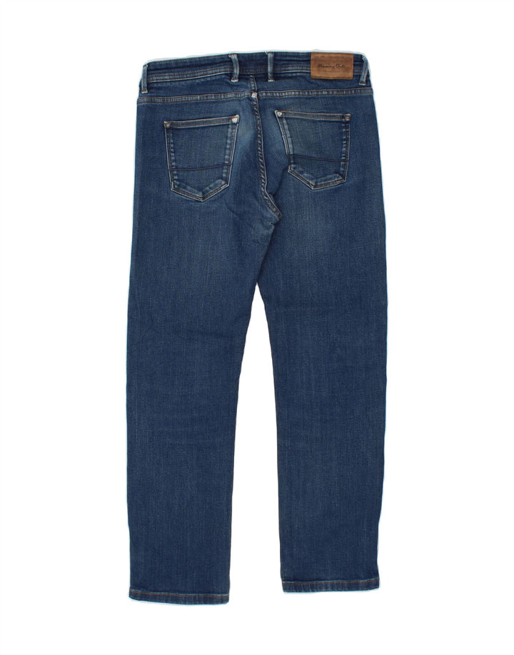 MASSIMO DUTTI Womens Regular Fit Straight Jeans W31 L28  Blue Cotton Vintage Massimo Dutti and Second-Hand Massimo Dutti from Messina Hembry 