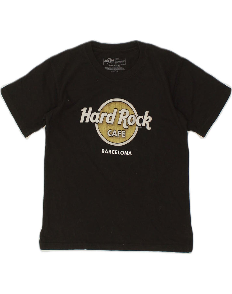 HARD ROCK Boys Barcelona Graphic T-Shirt Top 11-12 Years Large Black | Vintage Hard Rock | Thrift | Second-Hand Hard Rock | Used Clothing | Messina Hembry 