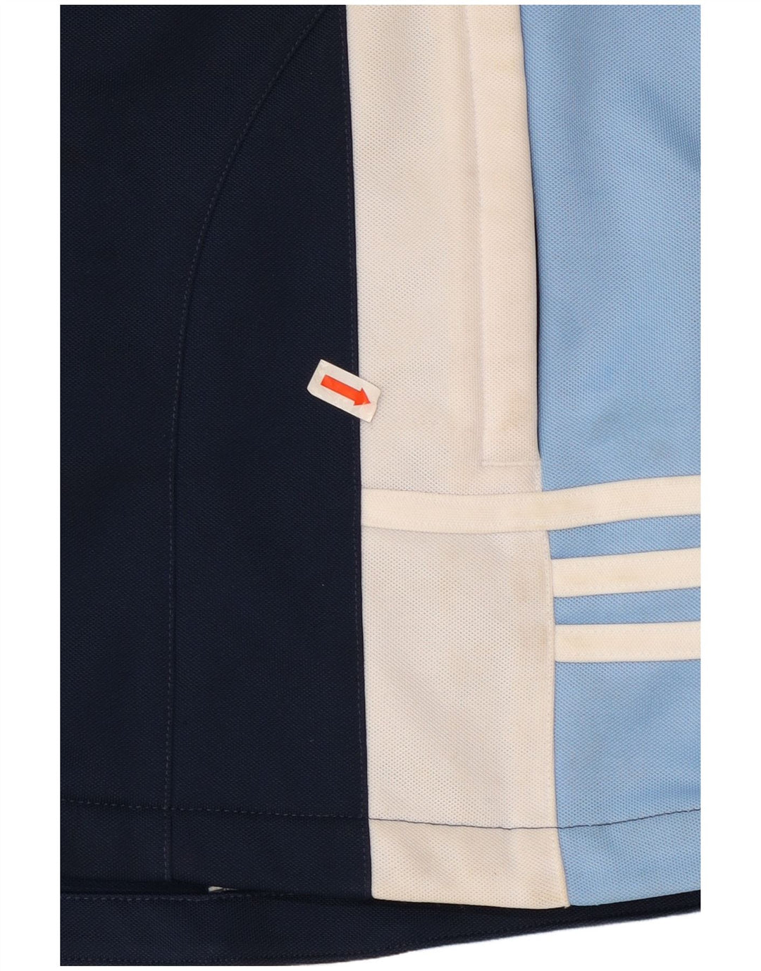 ADIDAS Womens Tracksuit Top Jacket UK 16 Large Navy Blue Colourblock