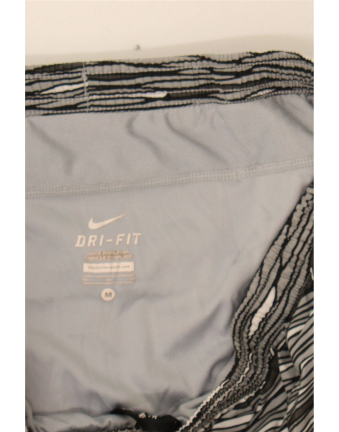 NIKE Womens Dri Fit Sport Shorts UK 12 Medium  Grey Animal Print Polyester Vintage Nike and Second-Hand Nike from Messina Hembry 