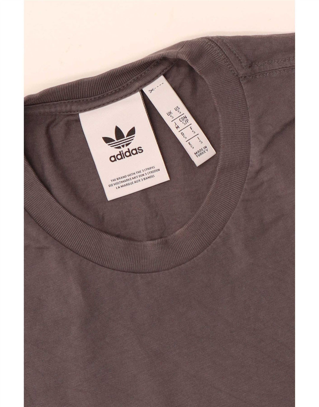 Adidas Mens T-Shirt Top Small Grey