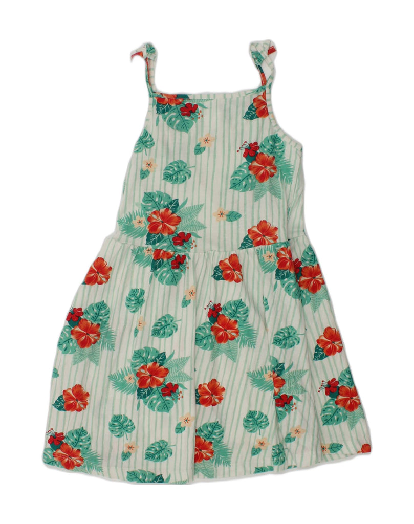 PALOMINO Girls Sundress 6-7 Years Green Floral Cotton | Vintage Palomino | Thrift | Second-Hand Palomino | Used Clothing | Messina Hembry 