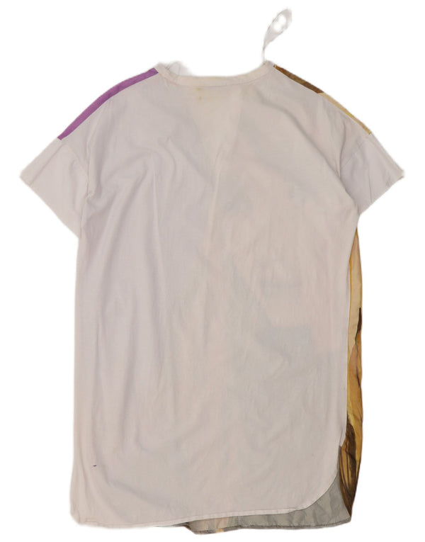 Zara Womens Oversized Shift Dress UK 10 Small White Colourblock