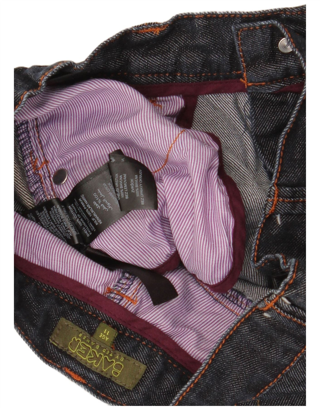 TED BAKER Boys Banana Straight Jeans 10-11 Years W26 L24 Navy Blue Cotton