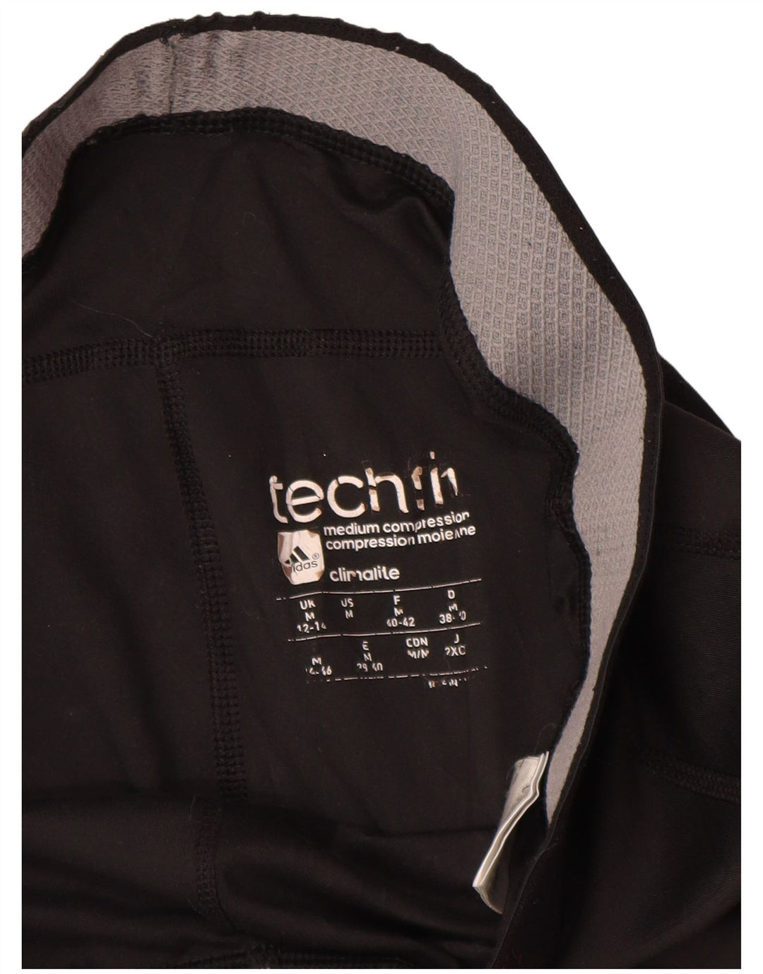 ADIDAS Womens Climalite Leggings UK 12/14 Medium  Black Polyester