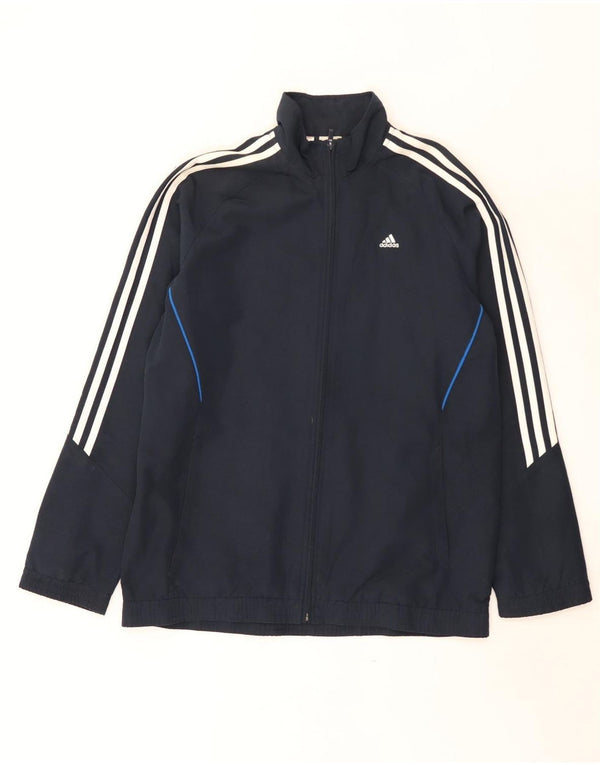 Adidas Boys Graphic Full Tracksuit 15-16 Years Navy Blue Polyester
