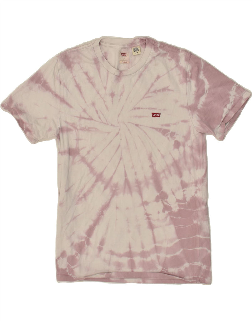 LEVI'S Mens Standard Fit T-Shirt Top Small Pink Tie Dye Cotton Vintage Levi's and Second-Hand Levi's from Messina Hembry 