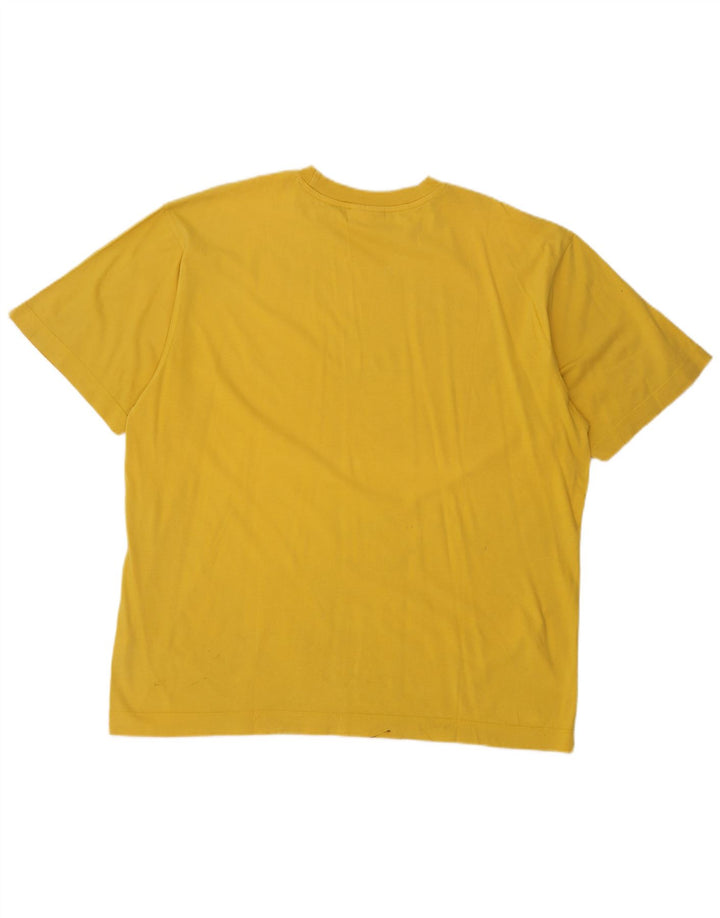 Puma Mens Graphic T-Shirt Top 2XL Yellow Cotton