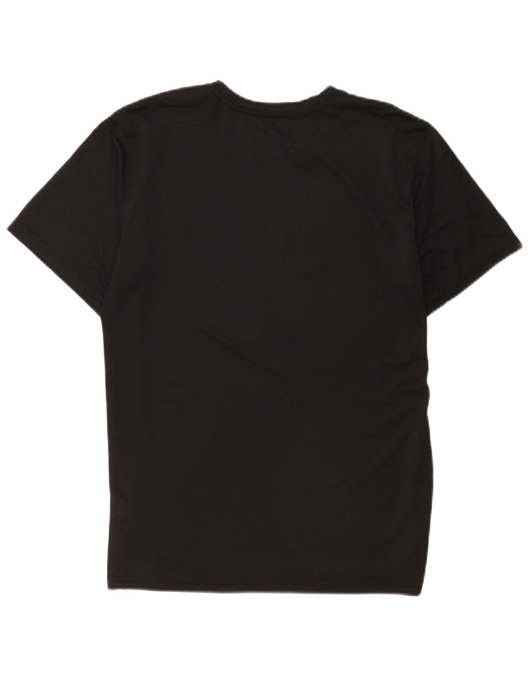Nike Womens Dri Fit Regular Graphic T-Shirt Top UK 16 Large Black Polyester