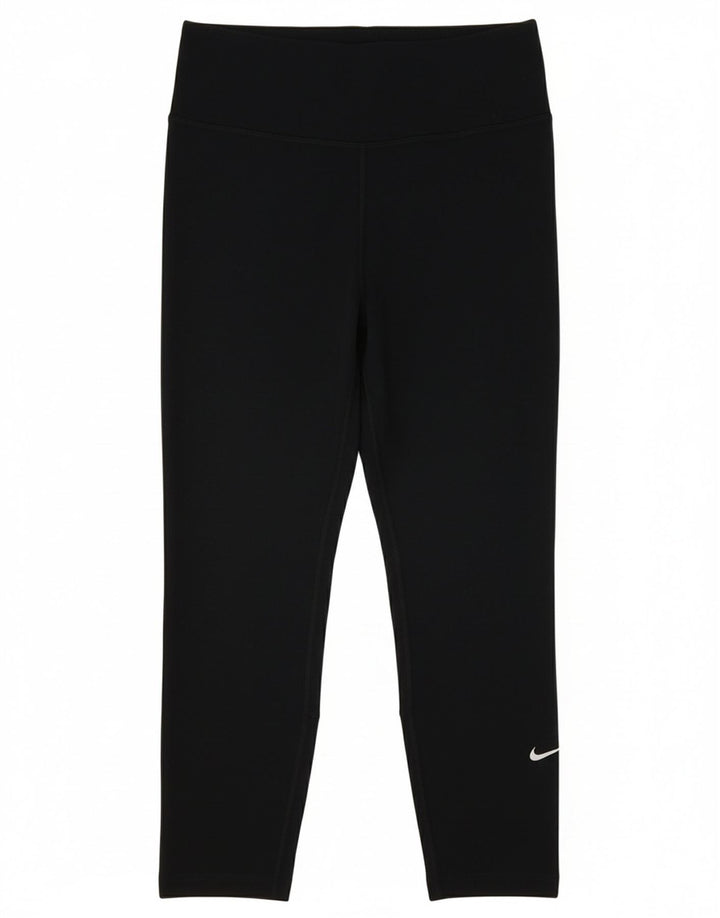 Nike Womens Dri Fit Capri Leggings UK 8 Small  Black