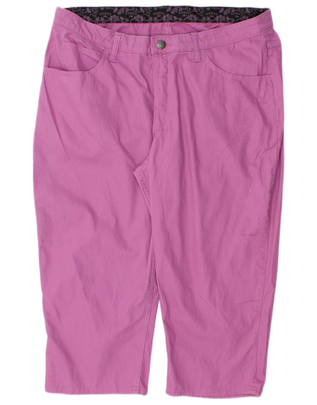 Lee Womens Riders Capri Trousers US 16 2XL W36 L22 Pink Cotton