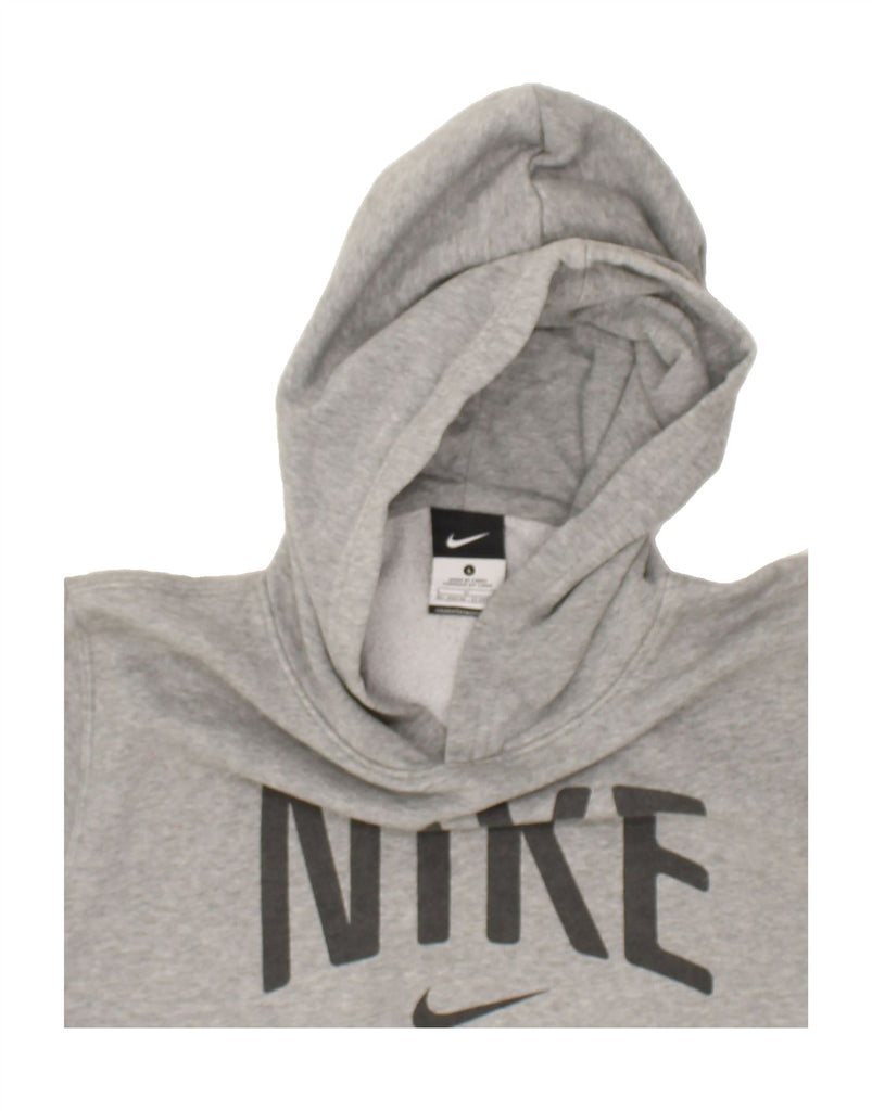 NIKE Boys Graphic Hoodie Jumper 12-13 Years Large Grey Cotton | Vintage Nike | Thrift | Second-Hand Nike | Used Clothing | Messina Hembry 