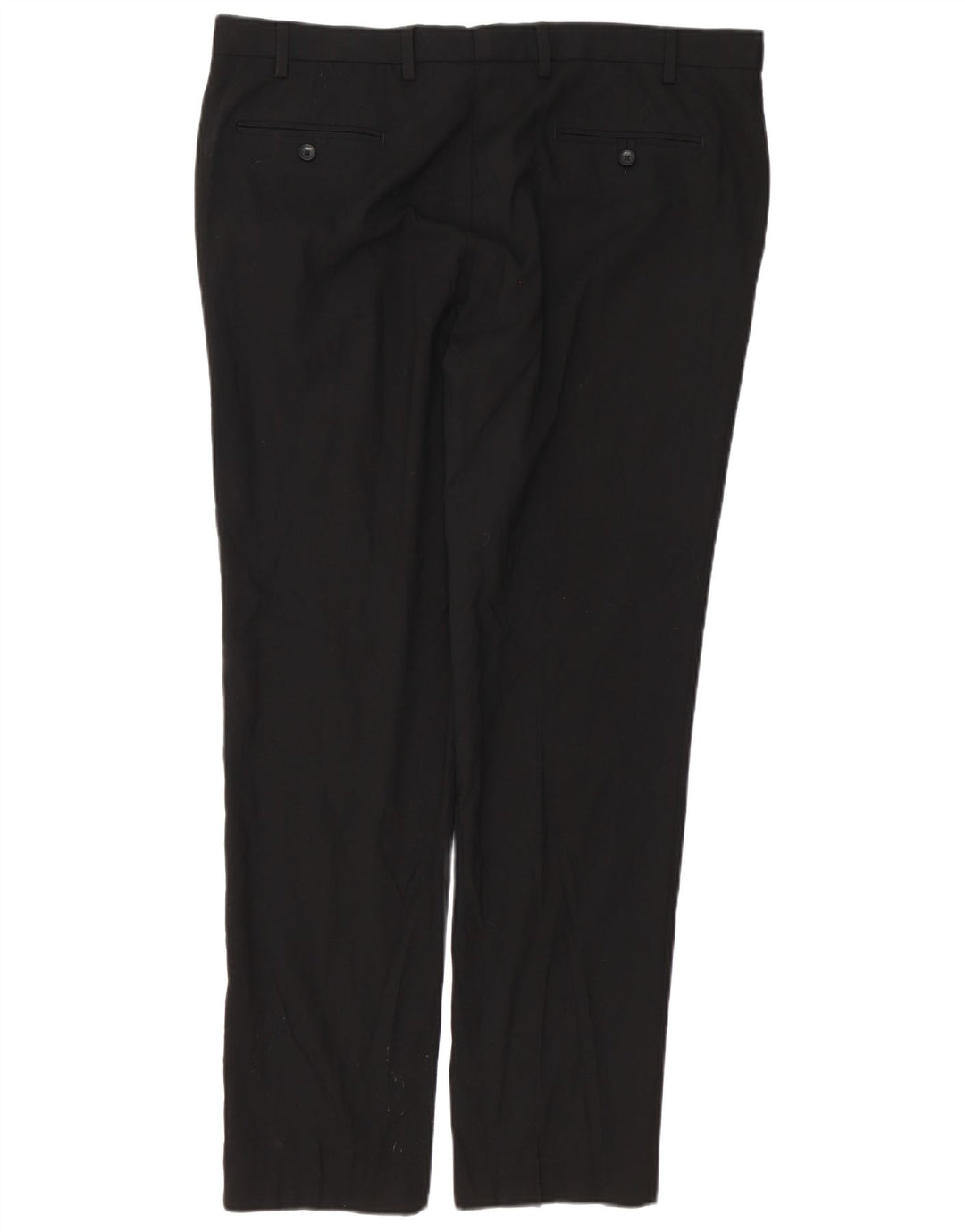 MARKS & SPENCER Mens Slim Chino Trousers W40 L33 Black Polyester