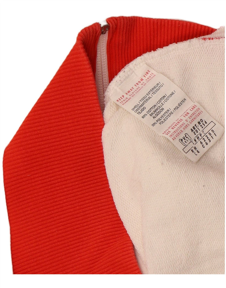 PUMA Womens Graphic Tracksuit Top Jacket UK 16 Large  White Colourblock